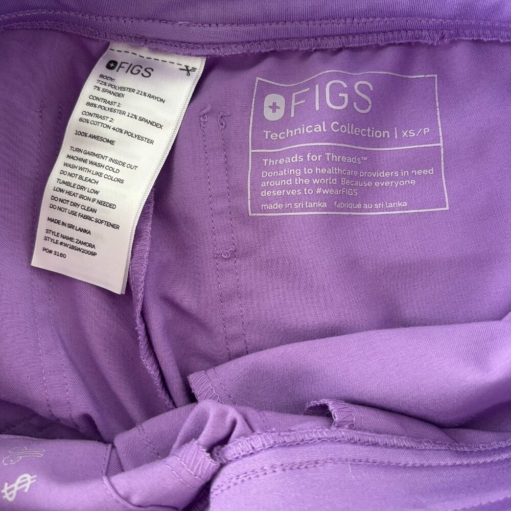 Figs Lilac Zamora Jogger Scrub Pants XSP - Picture 4 of 4